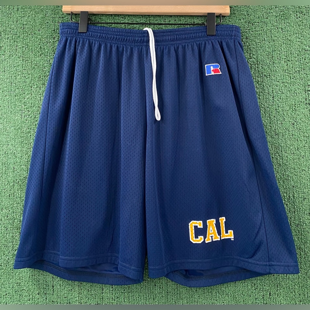 VTG 90’s Russell Athletic Cal Berkeley Mesh Navy Shorts Men’s Size Large